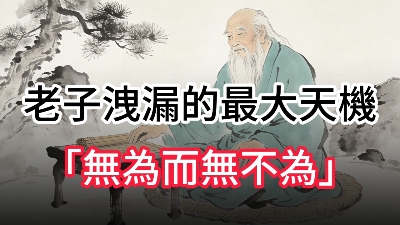 老子洩漏的最大天機，学会道家《無為》讓人生不再充滿對抗