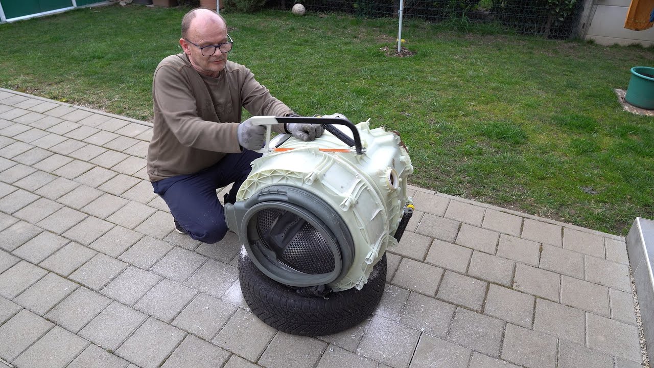 Whirlpool LVA2006TRF perilica i sušilica rublja _ zamjena ležaja (bearing replacement)