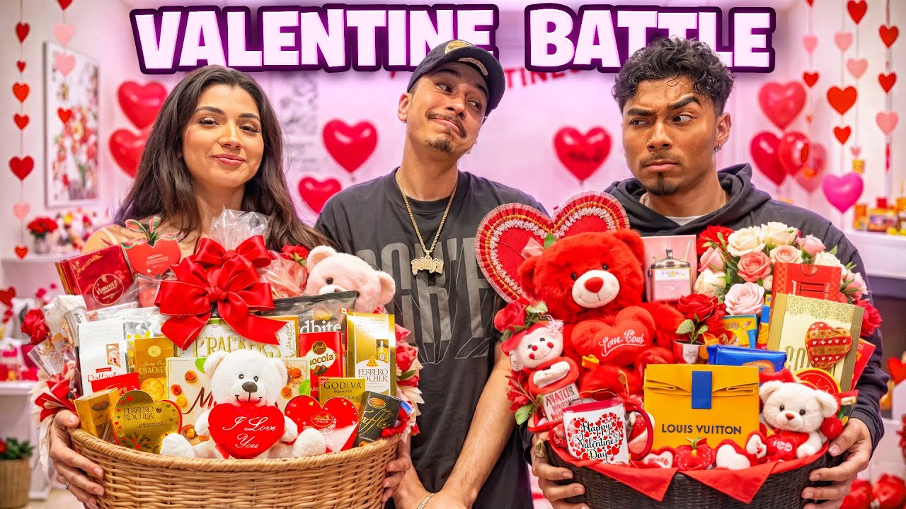 WHO CAN MAKE THE BETTER VALENTINES BASKET!!! “FUNNIEST CHALLENGE”