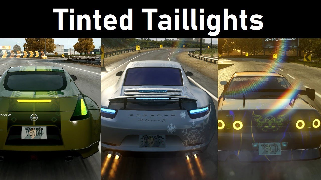 NFS The Run - All 9 Cars with Tinted Lights!
