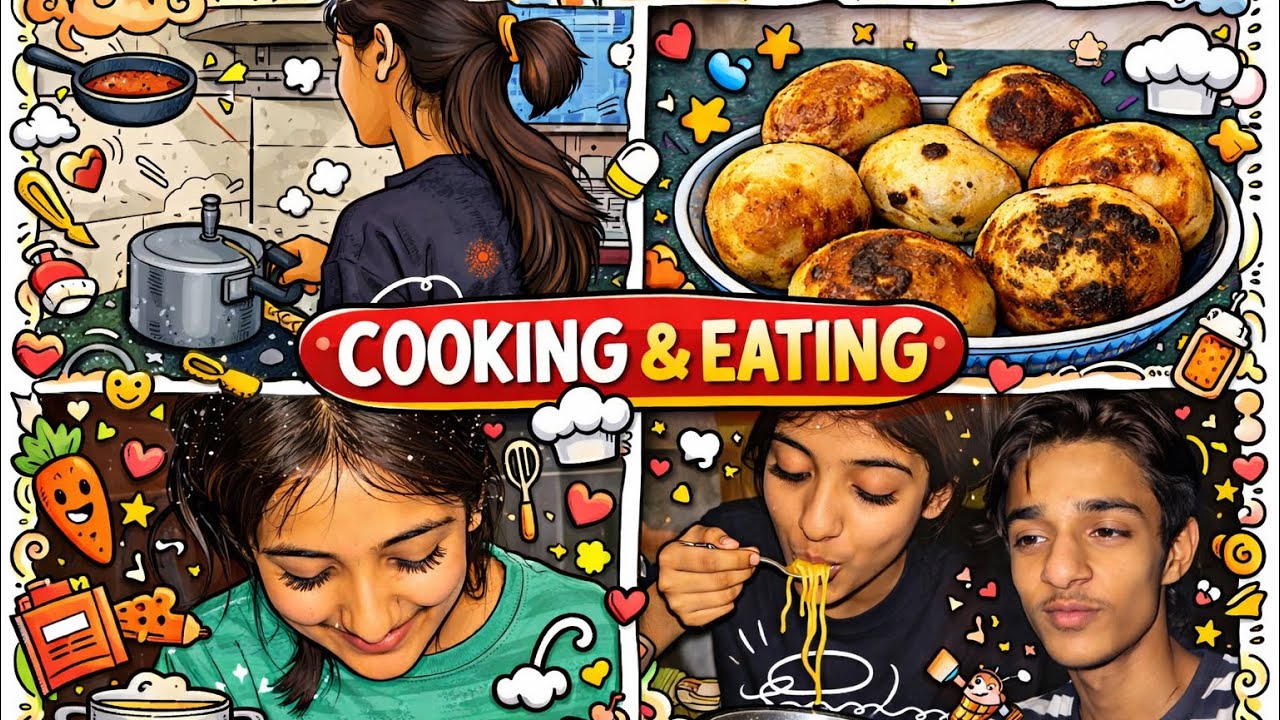 Aaj ka din kuch aisa tha… cooking se midnight noodles tak 😋🍜#cooking #shopping #noodles 