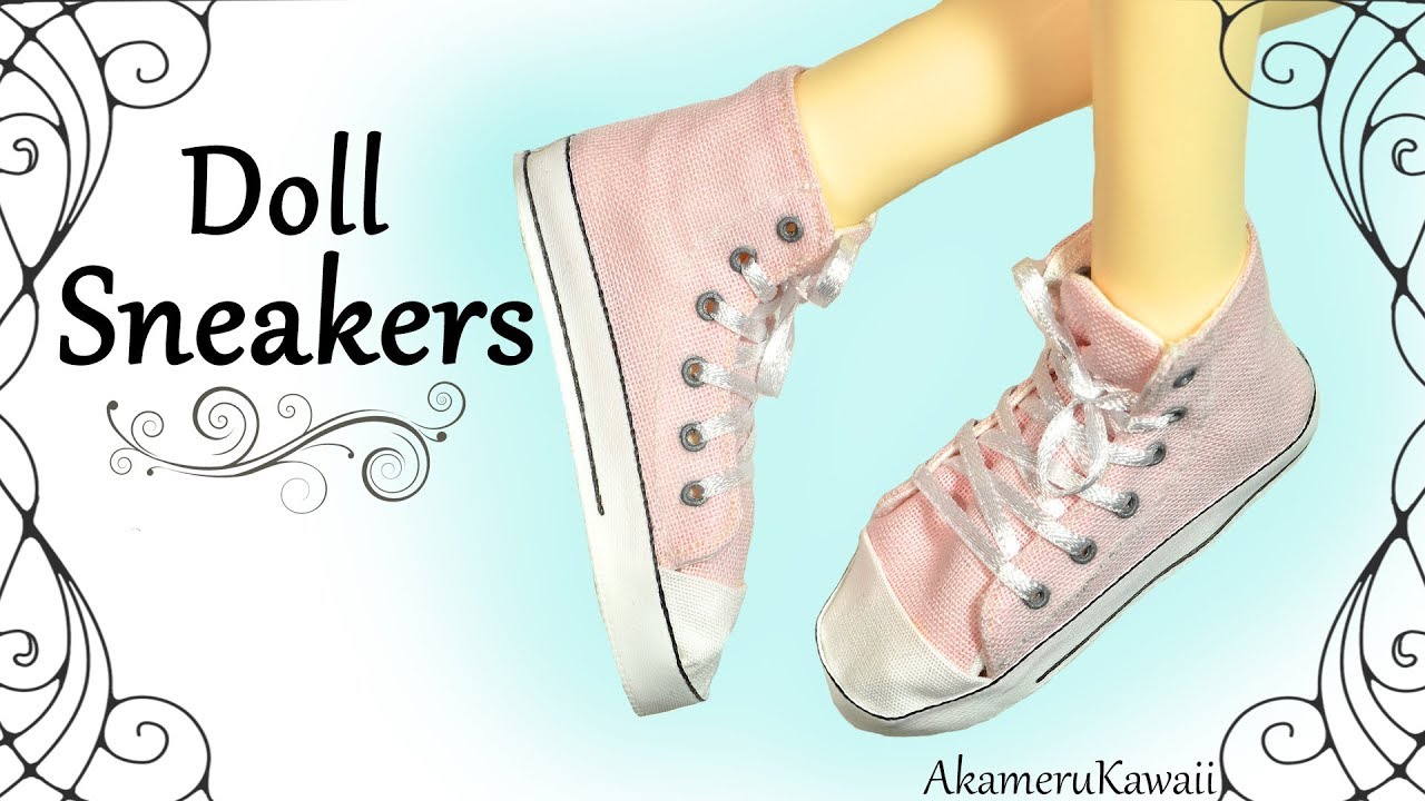 How to: Cute Doll Sneakers - DIY BJD / Barbie Shoe Tutorial