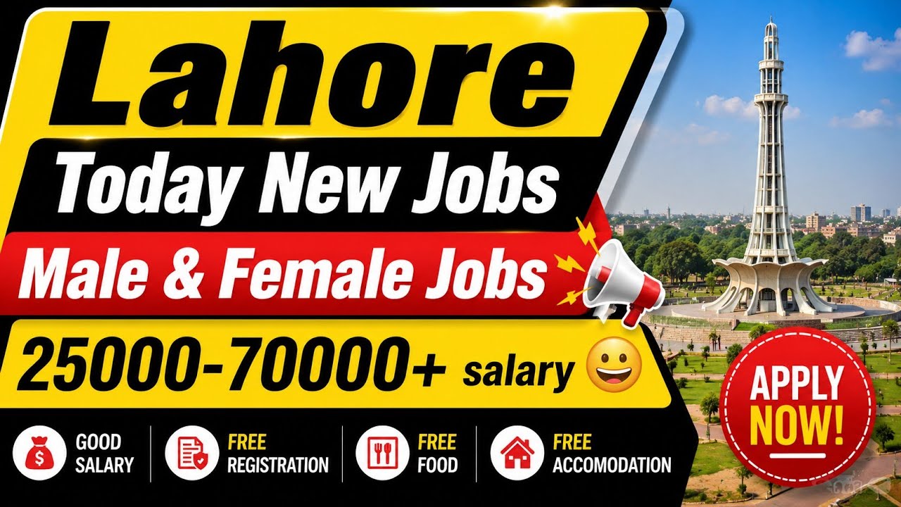 Lahore Today New Jobs 2026 | Lahore Jobs 