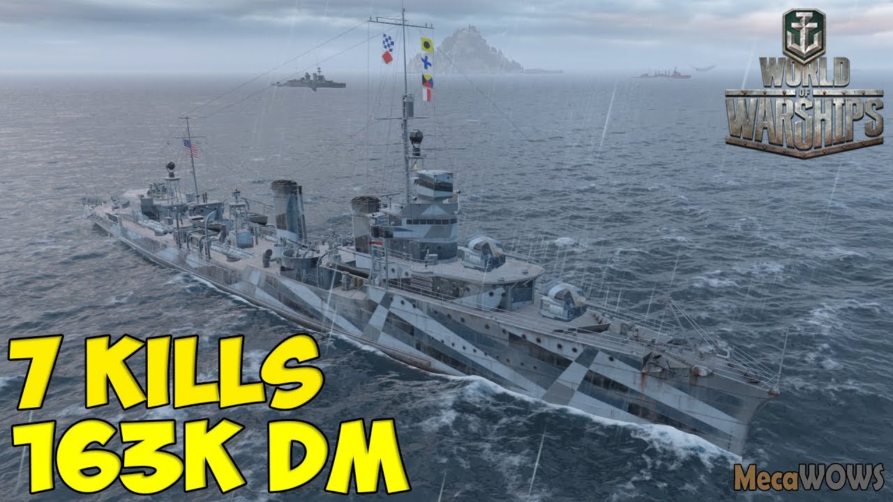 World of WarShips | Nicholas | 7 KILLS | 163K Damage - Replay Gameplay 4K 60 fps