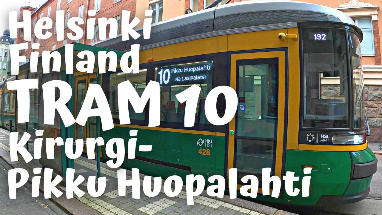 Finland Helsinki Tram 10 Kirurgi - Pikku Huopalahti [4K] Fall 2020