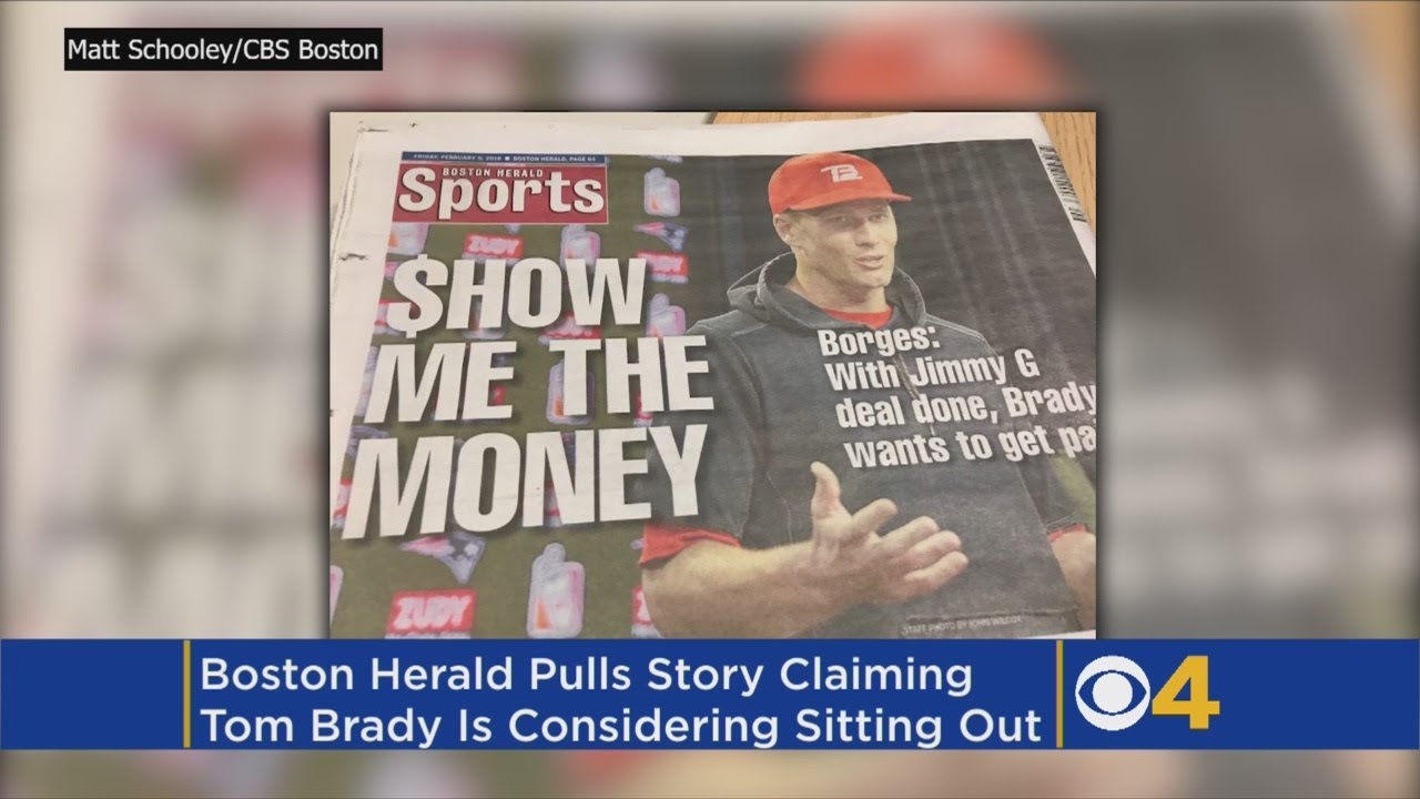 Boston Herald Removes Story About Tom Brady Threatening To Sit Out OTAs
