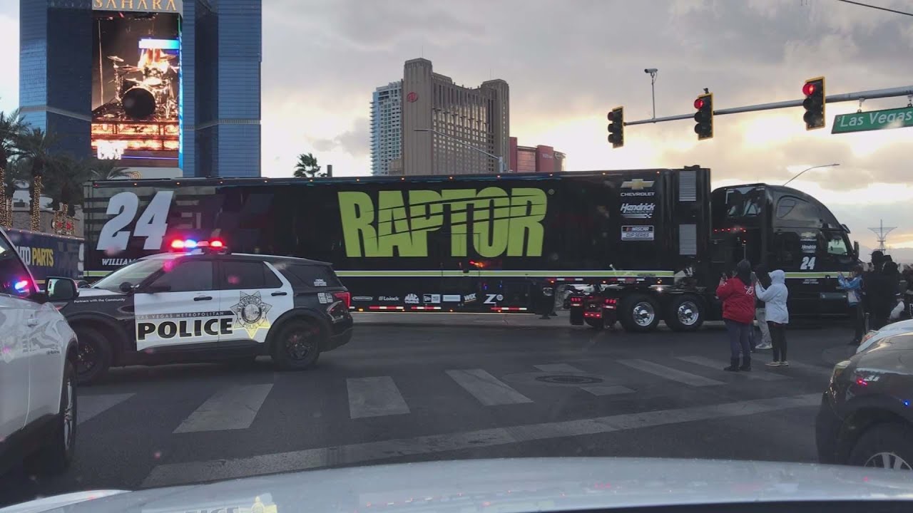 NASCAR Hauler Parade Las Vegas Strip March 2025