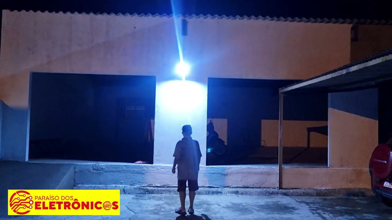 Refletor Lumin&aacute;ria Solar LED 300W Sem Fio Com Sensor de Presen&ccedil;a e Controle Remoto Modelo: LKY0034