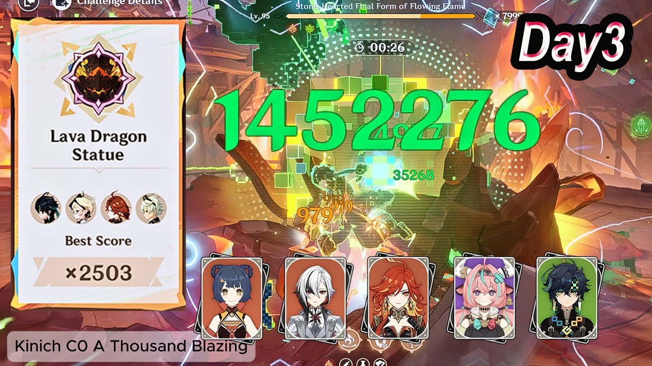 Best 5 F2P Teams & kinich C0 | Blaze Day 3 | Unlimited Fighting Championship Genshin Impact