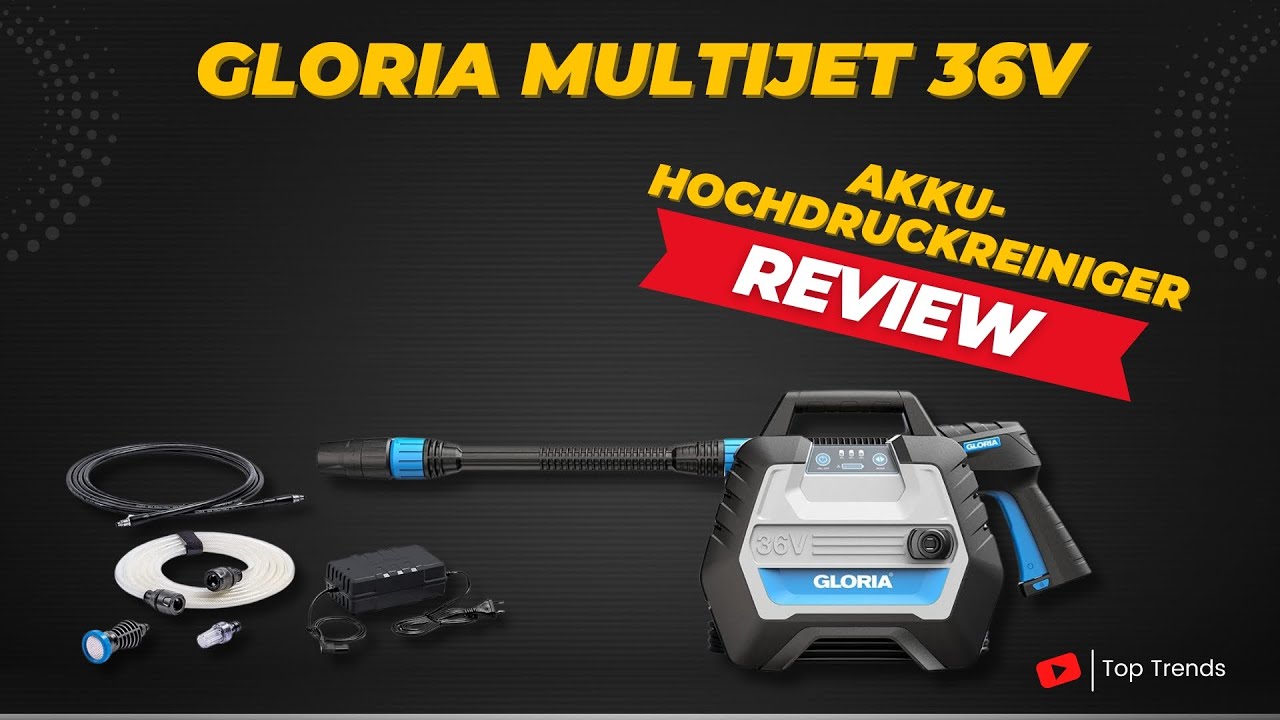 GLORIA MultiJet 36V - Multifunktionaler Akku Hochdruckreiniger Review
