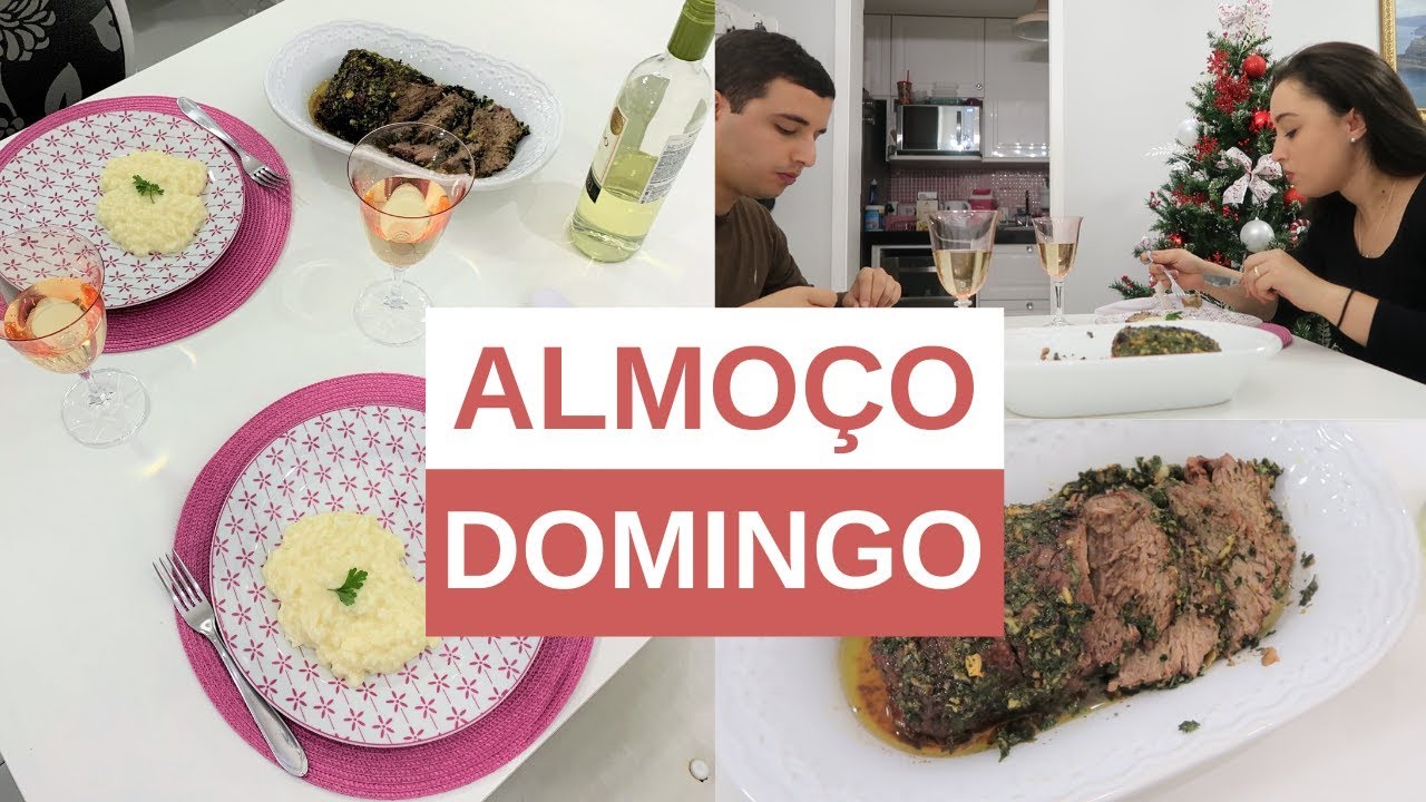 ALMOÇO DE DOMINGO: MAMINHA ASSADA COM MANTEIGA E ERVAS E RISOTO