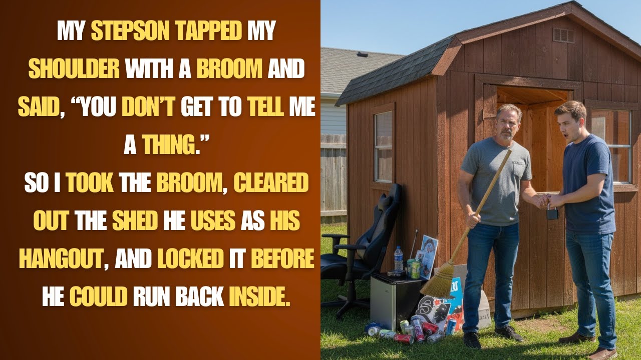 My stepson tapped my shoulder with a broom and said, “You don’t get to tell me - BEST REDDIT STORIES
