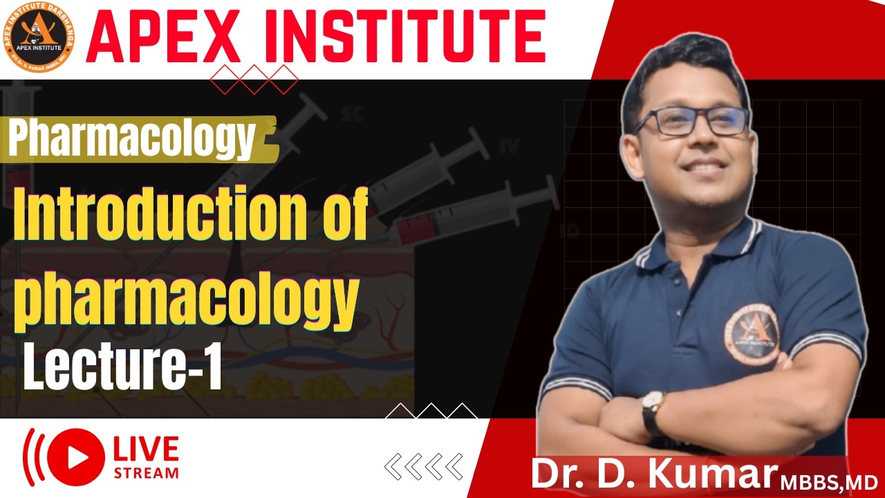 Pharmacology: Routes of Drug Administration | Lecture 1 | Dr. D. Kumar MBBS, MD