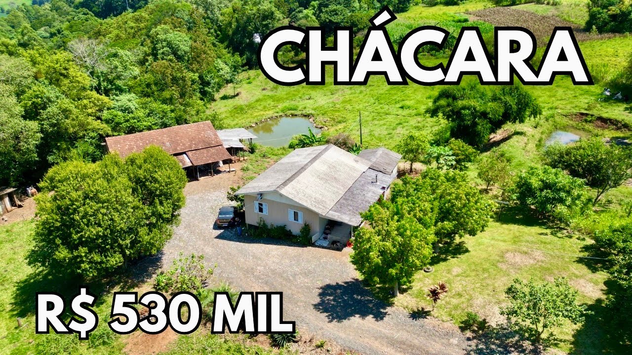 OLHA ESSA CHÁCARA À VENDA EM MARAVILHA SC | 4 hectares com açude e casa R$530mil 