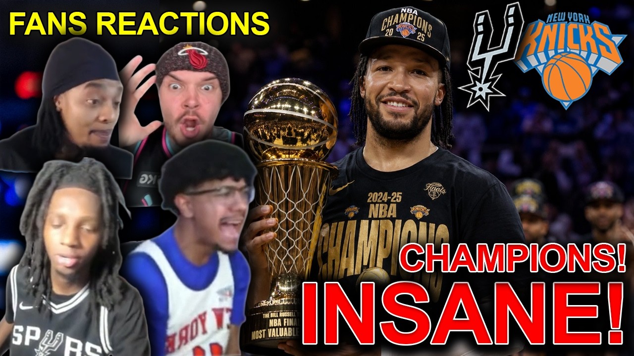 NBA fans reaction to Knicks beating the Spurs 😱 KNICKS NBA CHAMPIONS, JALEN BRUNSON MVP
