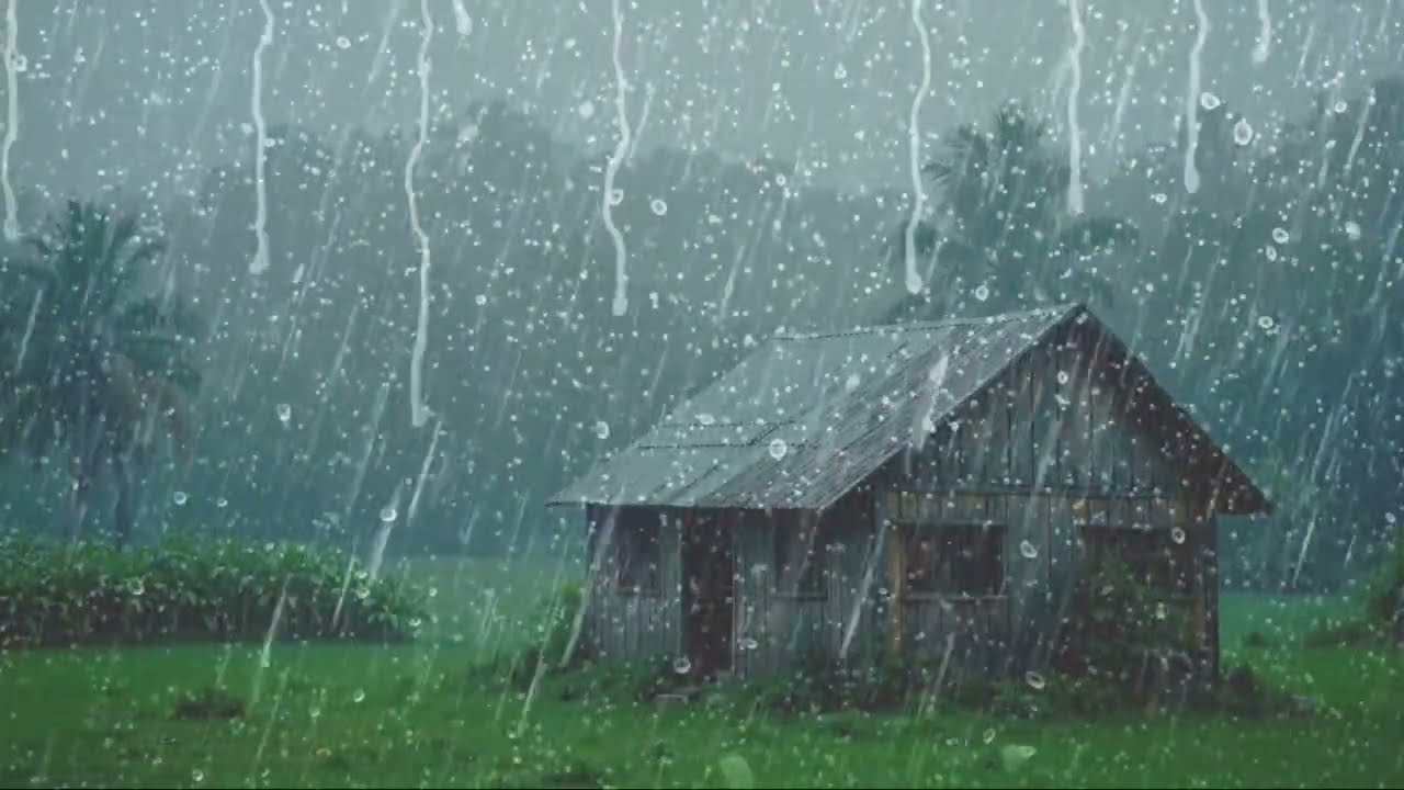 Heavy Rain on Roof for Deep Sleep and Relaxation