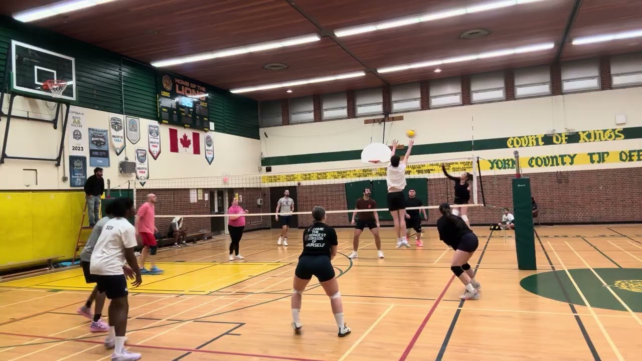 YRV Feb 7th Co-Ed Volleyball Tournament: Team 5 Round 2 playoffs, set 2. 