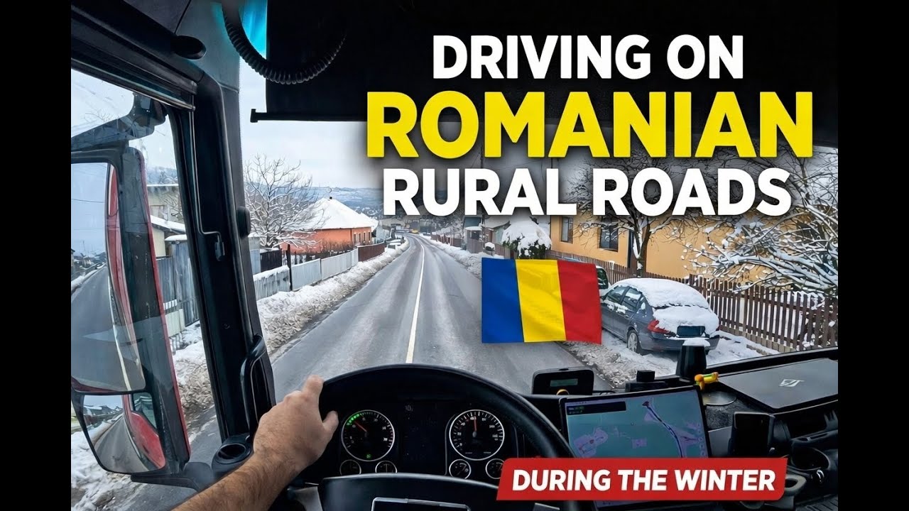 Winter Driving on Rural Roads in Romania 🇷🇴 | Truck POV – Part 1