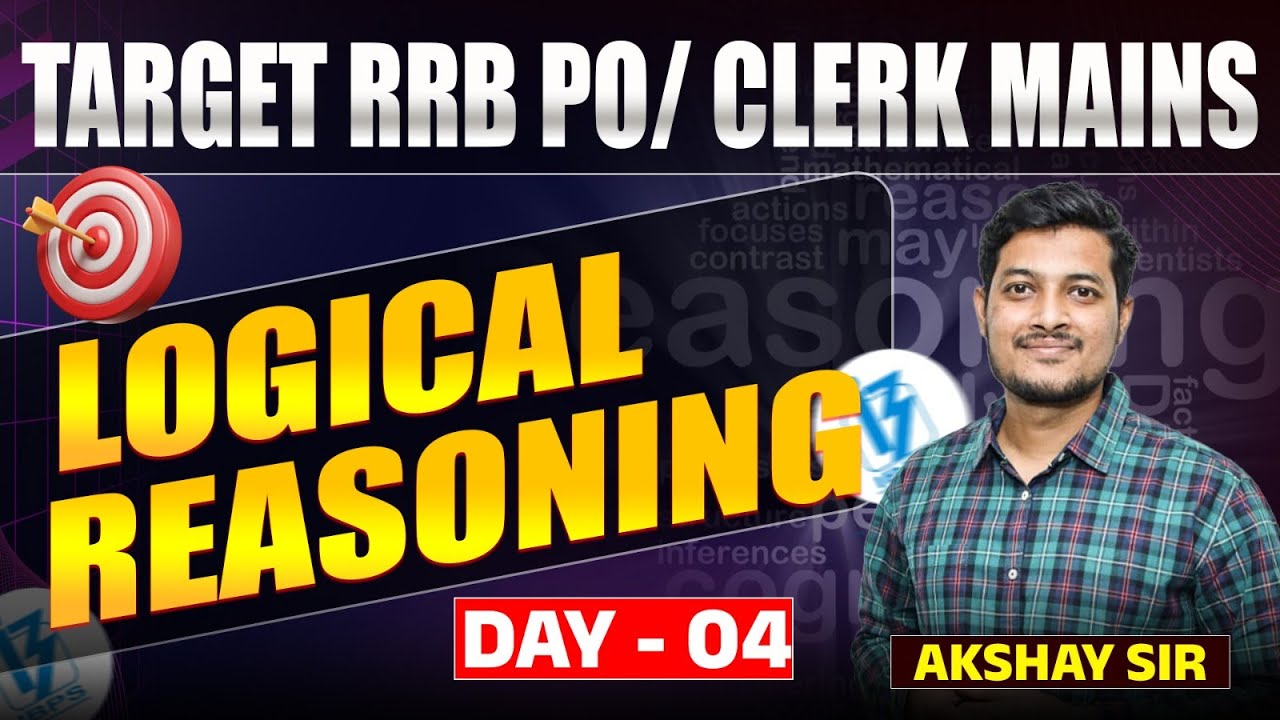 Target RRB PO/CLERK MAINS | LOGICAL REASONING | Topicwise Complete Hints & Tricks | Full Analysis