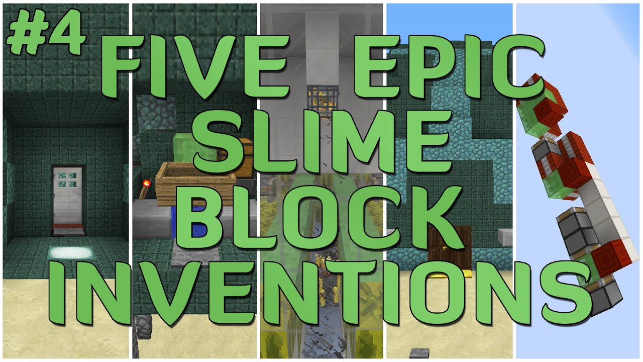Minecraft 1.8: Five Epic Slime Block Inventions! (#4)