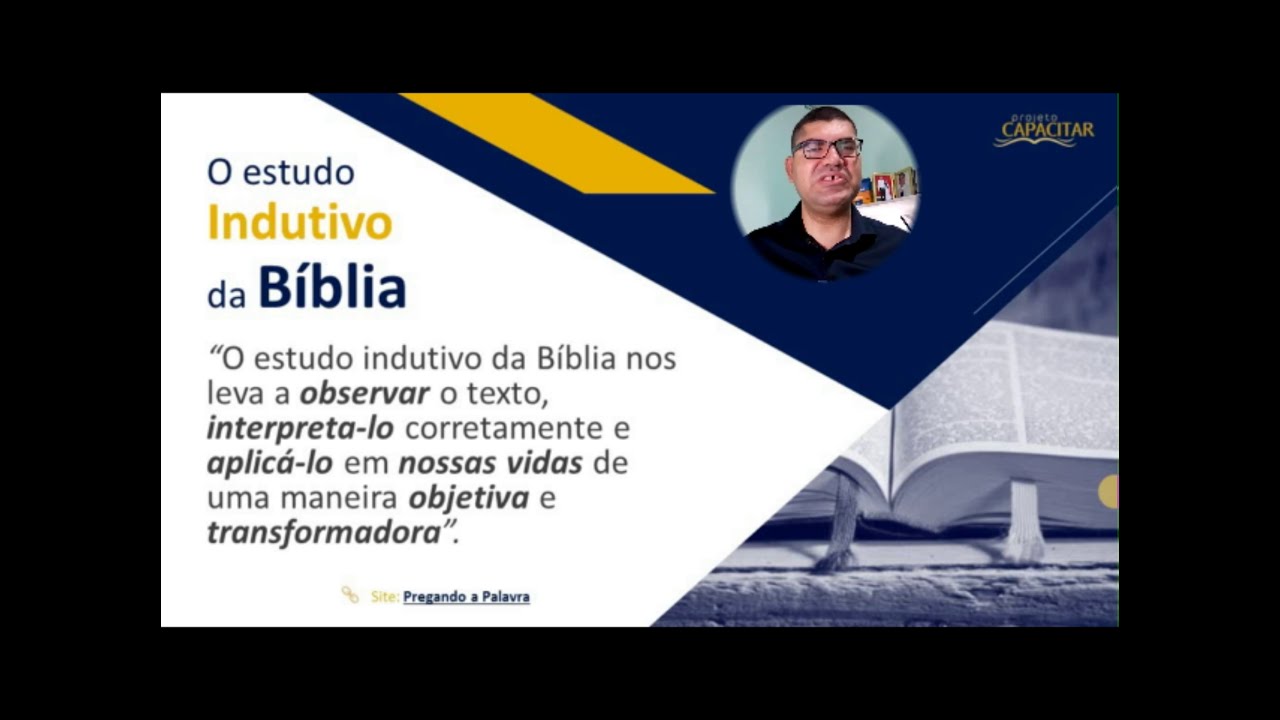 Estudo bíblico indutivo  | Prof. Cristiano Vieira | Projeto Capacitar