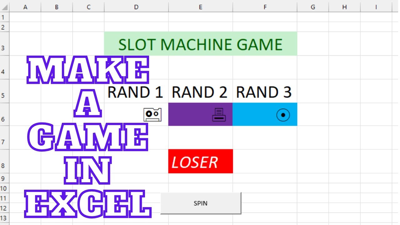 How to make a game in Excel