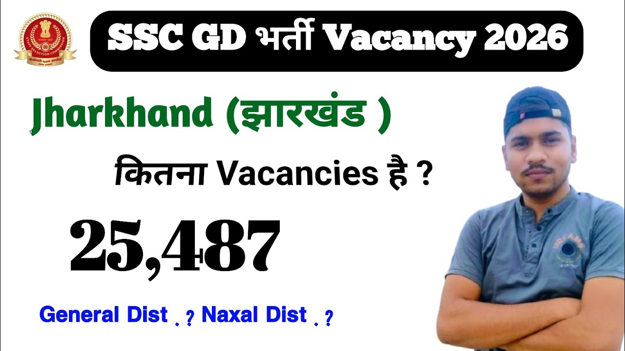 ssc GD Jharkhand Category Wise Vacancy | ssc GD vacancy category wise 2026 | ssc GD  vacancy 2026