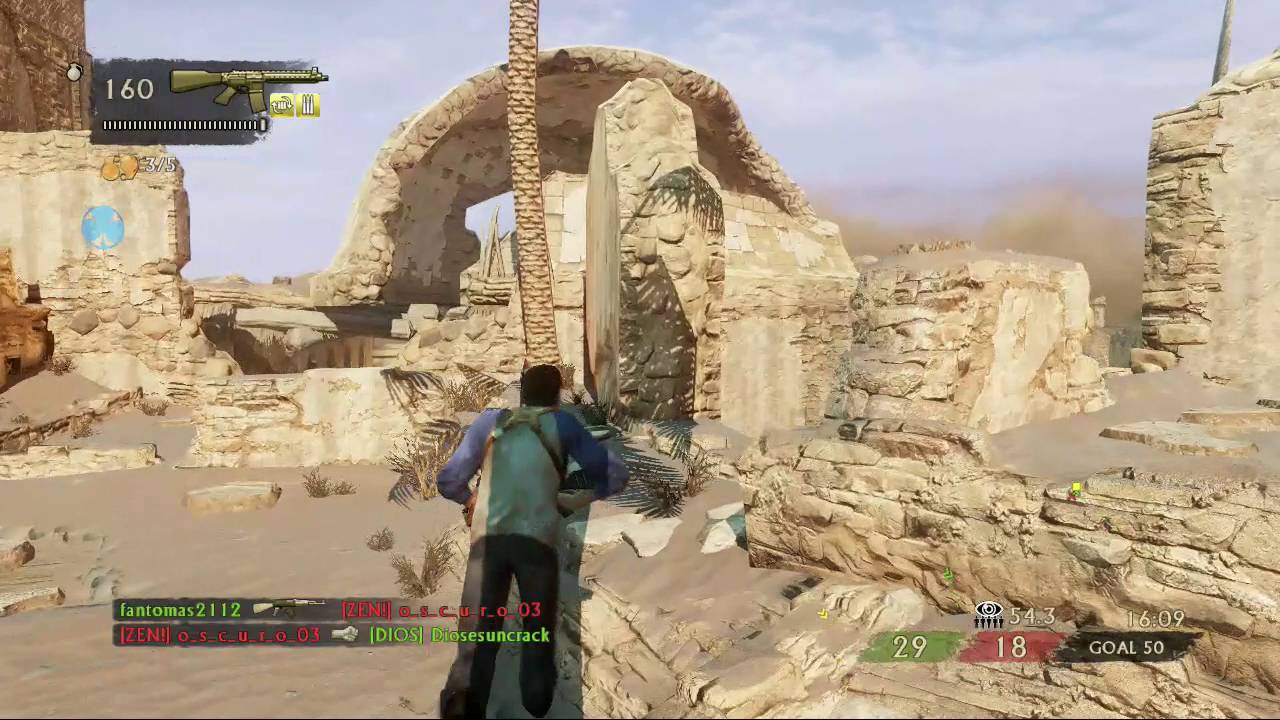 Uncharted 3 Multiplayer Match #3 Team Deathmatch (PS3)