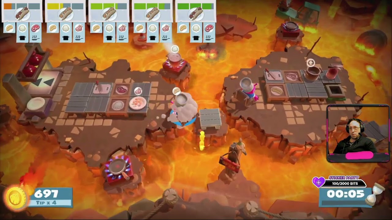 Overcooked! AYCE  (OC1) 5-4, 4 stars solo on Switch and Steam