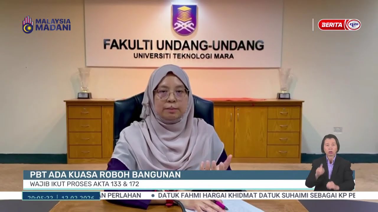 12 FEB 2026 - BERITA PERDANA- PBT ADA KUASA ROBOH BANGUNAN WAJIB IKUT PROSES AKTA 133 & 172