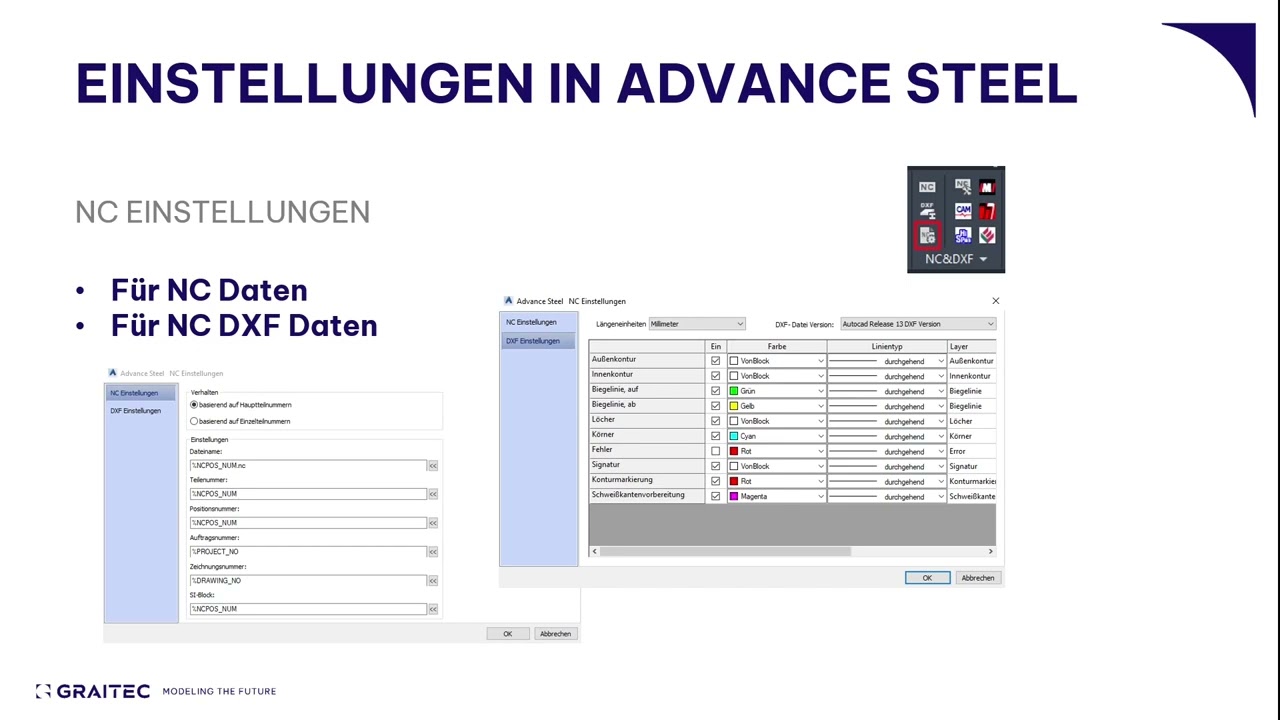 Webinar ≡ Advance Steel NC Daten / Scribing