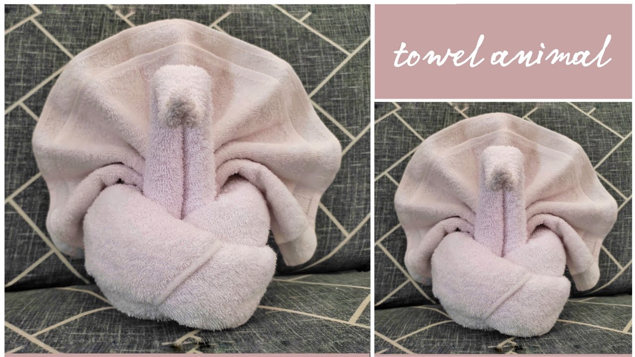 How to make a towel Peacock - towel art | towel folding
