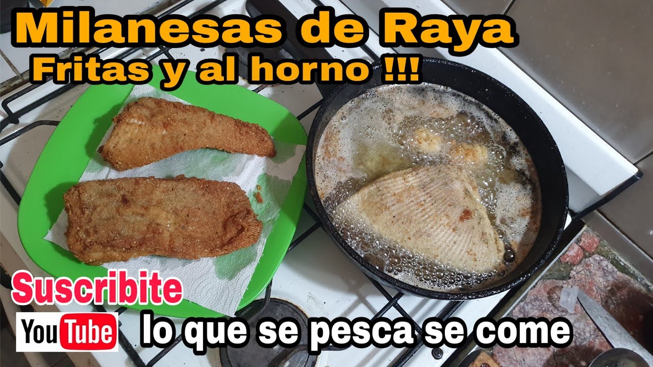Milanesas de raya - receta de raya