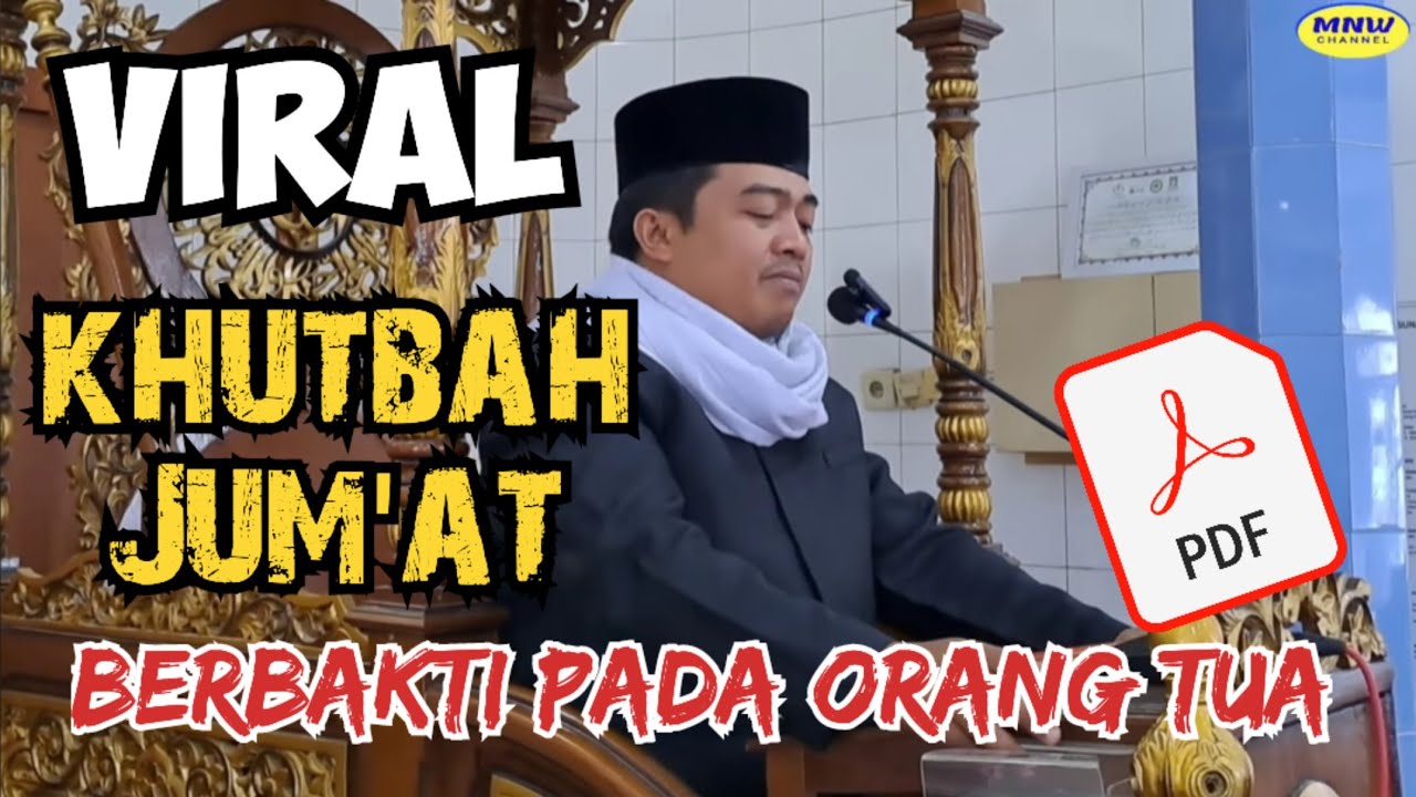 Khutbah Jum'at viral, jamaah menangis, berbakti kepada orang tua. 