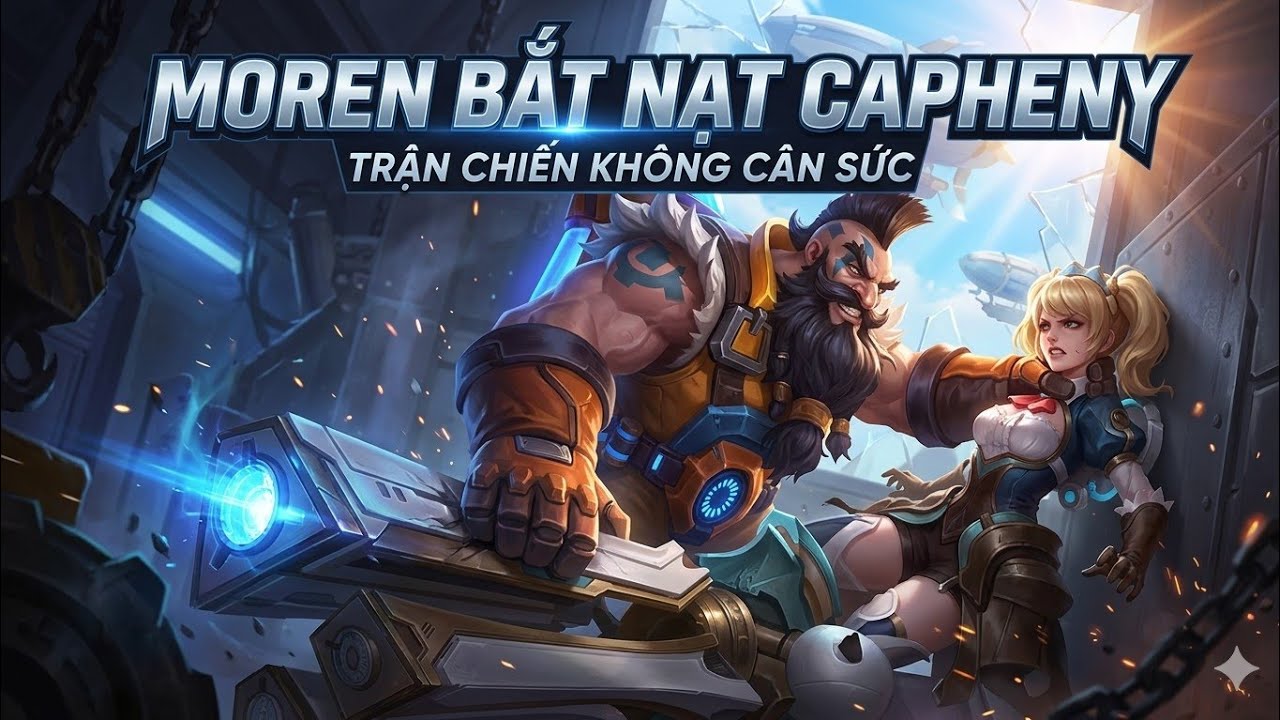 Liên Quân Mobile - Giao tranh nghiêng về 1 phía giữa Moren và Capheny tại đường Rồng 