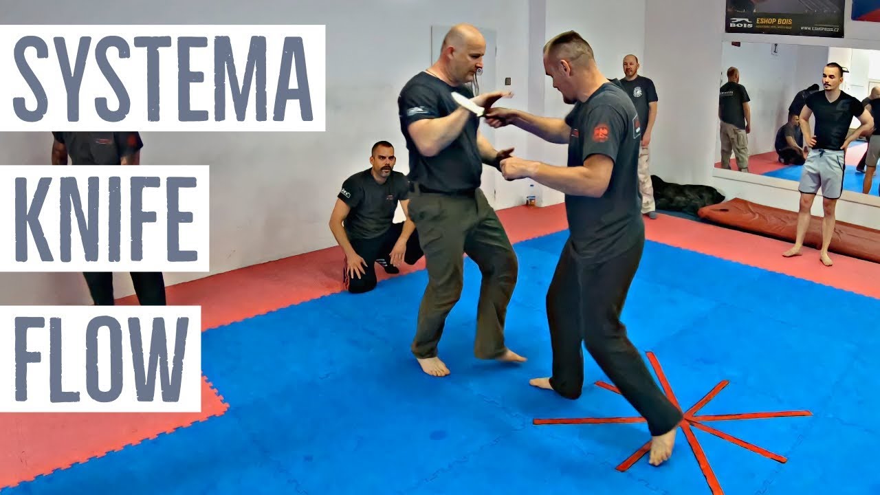Free motion flow of Jan Sedlacek and Andrej Karafa during Gym Systema Orlová knife seminar