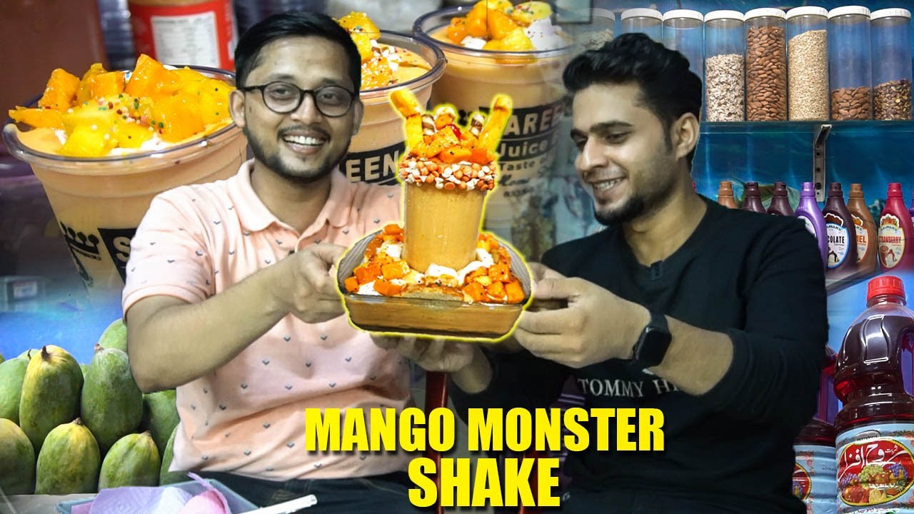 The Best Monster Mango Shake In Karachi Pakistan | Sareena Juice Bar | Street Food Karachi