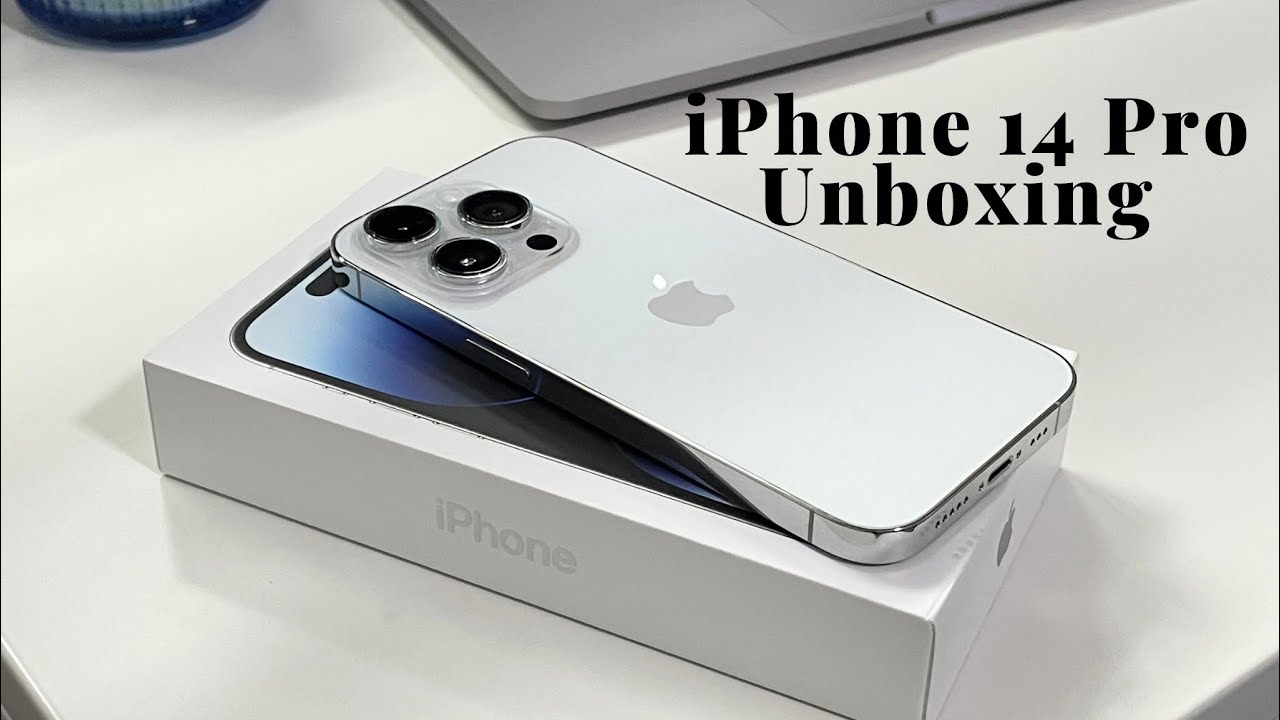 iPhone 14 Pro Silver Unboxing 🧸 💌☁️ |  Accessories + Camera Test