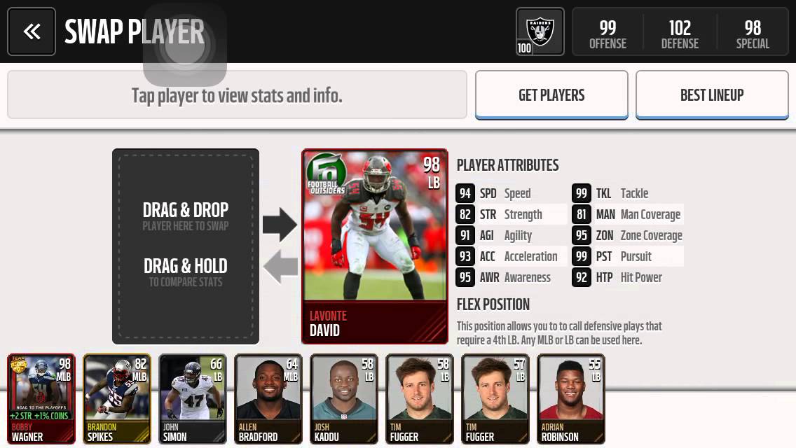 Madden mobile position hero set!