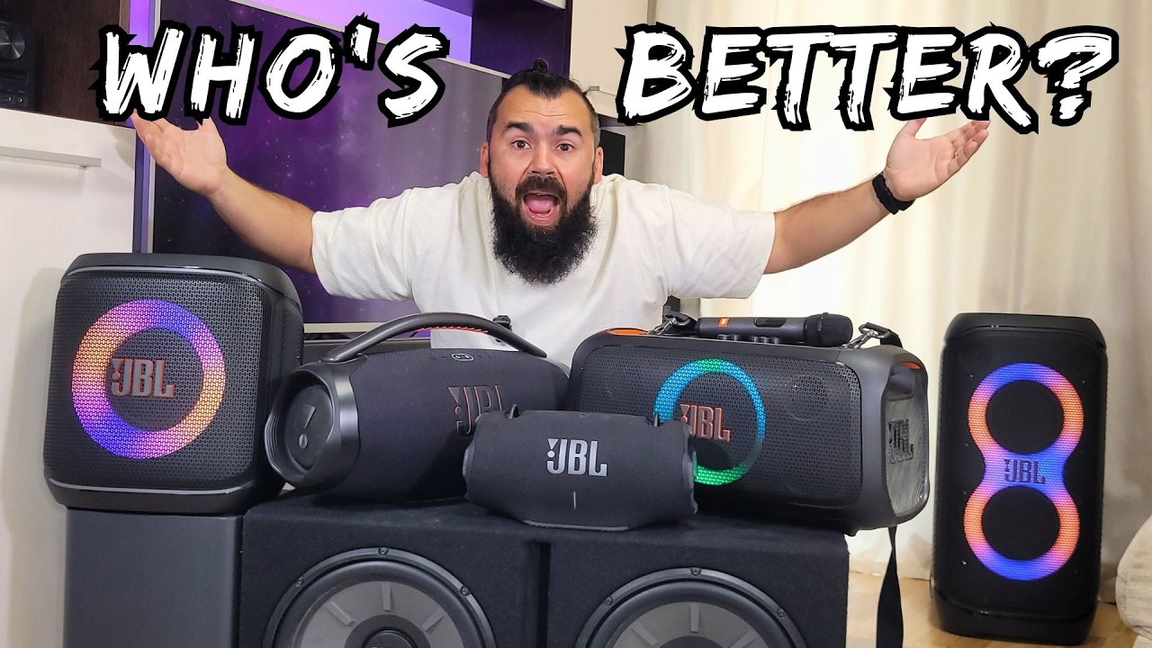 JBL Partybox Encore 2 VS JBL Boombox 3 VS JBL Xtreme 4 VS JBL Partybox On-The-Go Essential