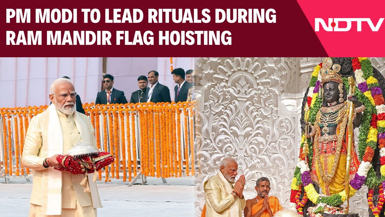 Ayodhya Ram Mandir | Ayodhya Set For Grand Ram Mandir Flag Hoisting; PM Modi To Lead Rituals