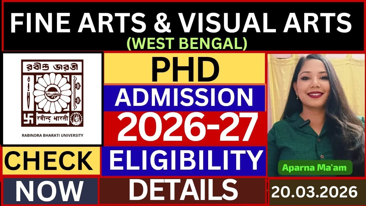 Rabindra Bharati University Fine Arts & Visual Arts Admission 2026 | Fine Arts & Visual Arts |#phd 
