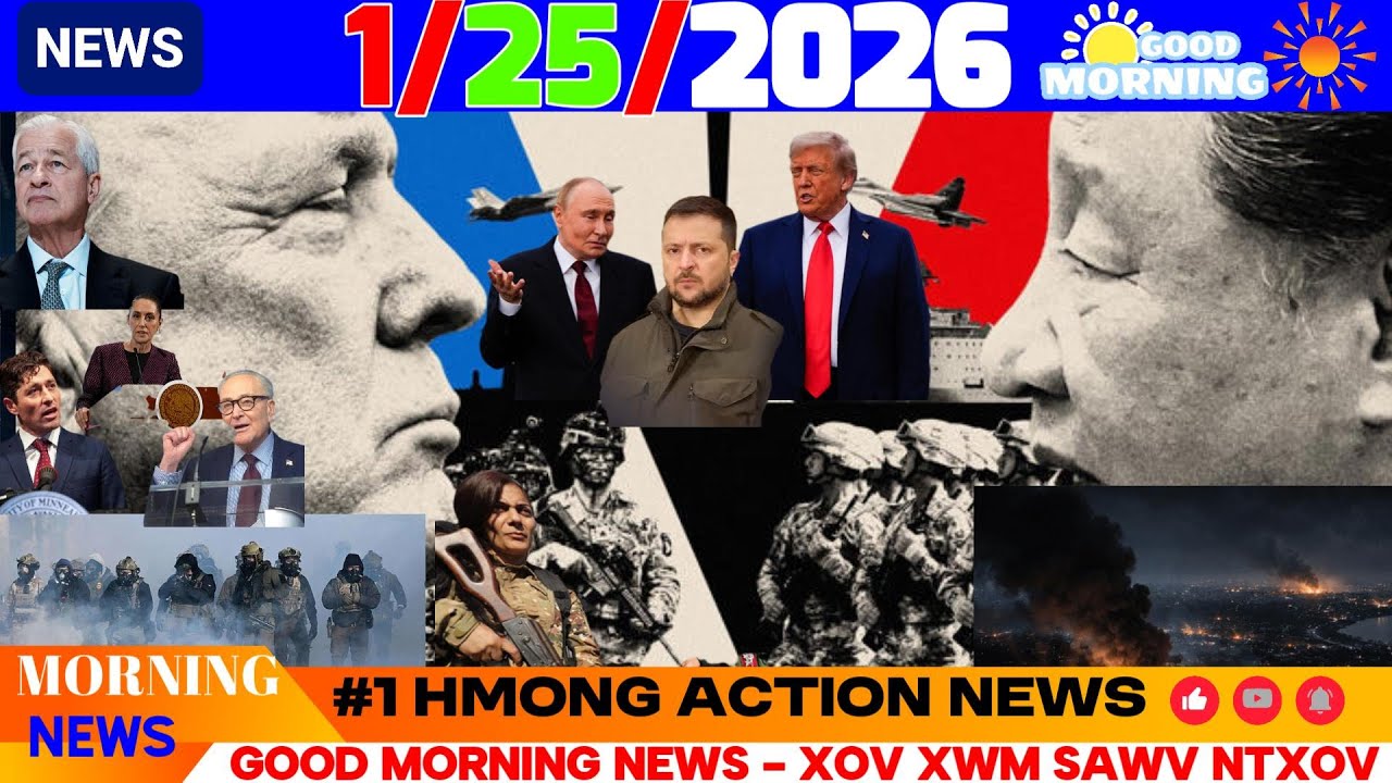 1/25/2026 (AM)🎯TRUMP 3 WEEKS NPAUM 1 TIAM, EU: PUTING SIV TRUMP, IRAN, CHINA-MYANMAR, HMONG MN-ICE