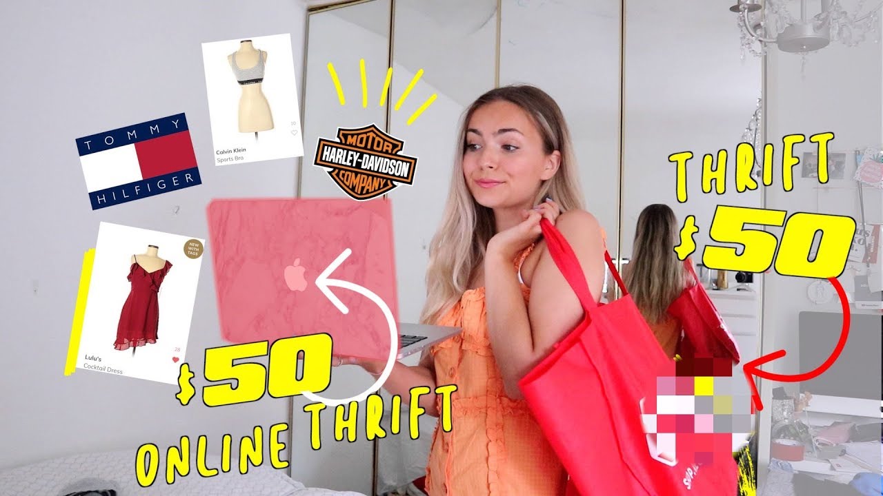 $50 online THRIFT haul VS $50 IN-STORE (wowww.)