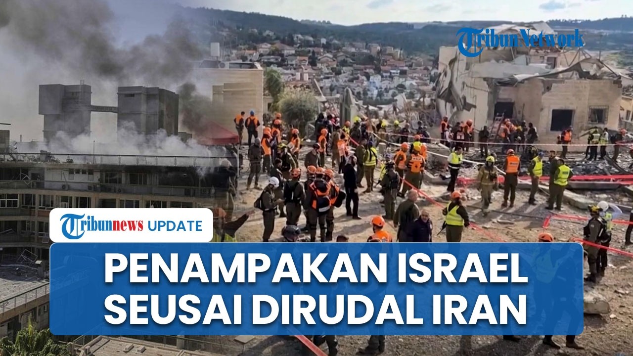 Potret Israel seusai Diserang Rudal Balasan Iran, Rumah-rumah Hancur hingga Kawah Besar Tercipta