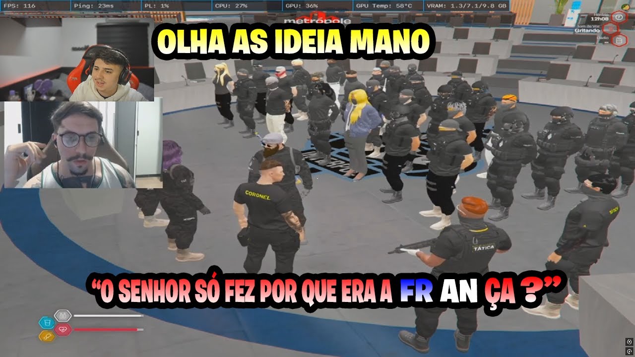 KROOZZ REAGINDO AO CORONEL DISCUTINDO COM O PIMENTEL POR CAUSA DA FRANÇA