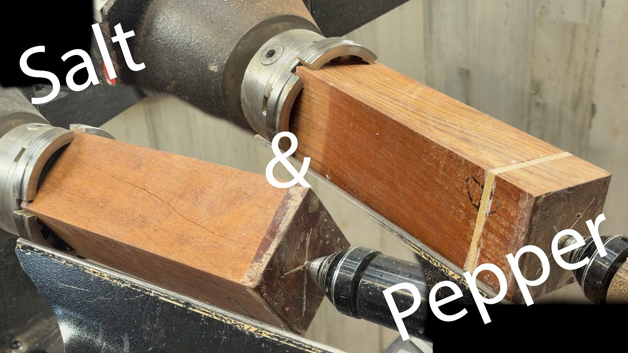 Woodturning - Rosewood Salt & Pepper Grinders