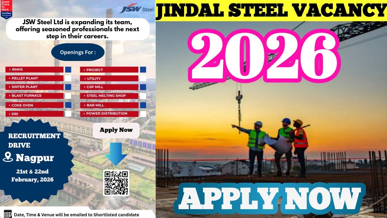 Jindal Steel Job Requirement 2026 || JSW Steel Plant Job || Apply Now | ITI DIPLOMA @Sushmarumavlog 