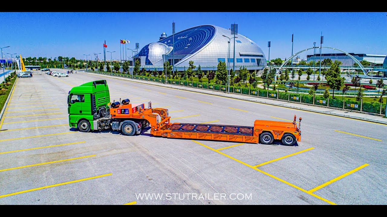 Hydraulic Steering 2 Axle Extendable Low Loader Trailer