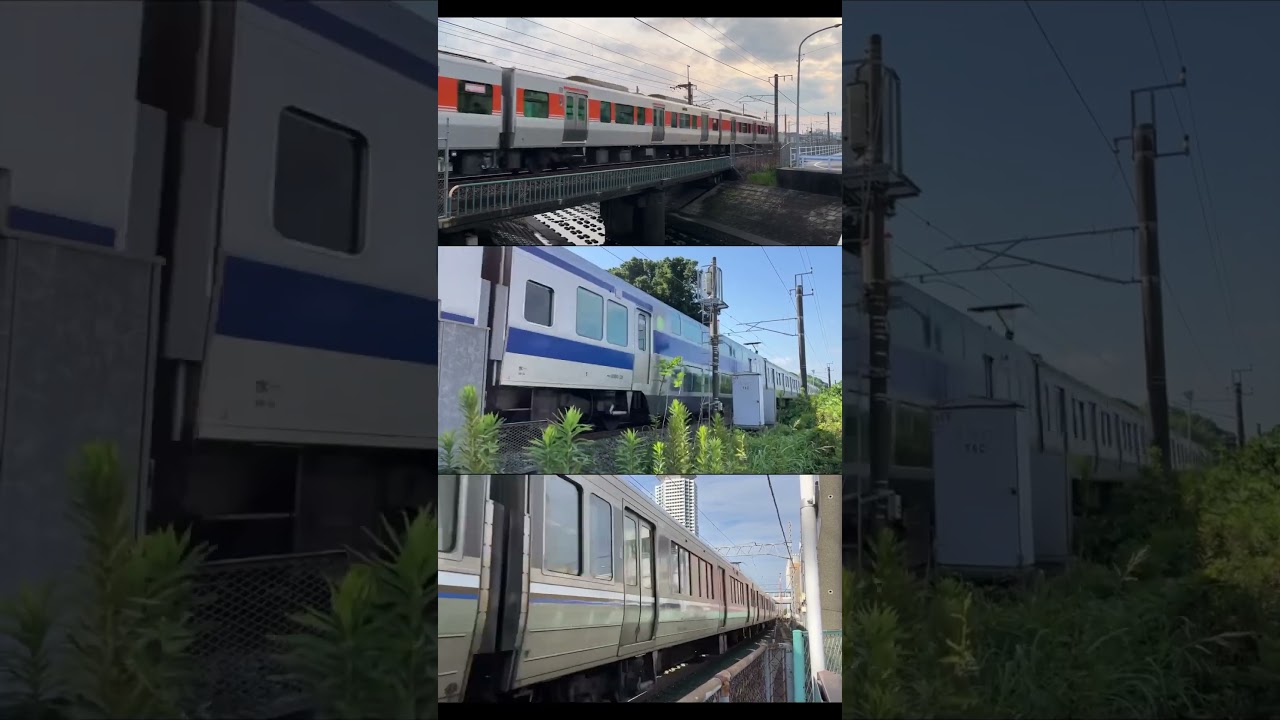 【最速130kmh】中央西線vs常磐線vs新快速　同時に爆走したら速すぎたw #高速通過 #東海道線 #常磐線#中央西線
